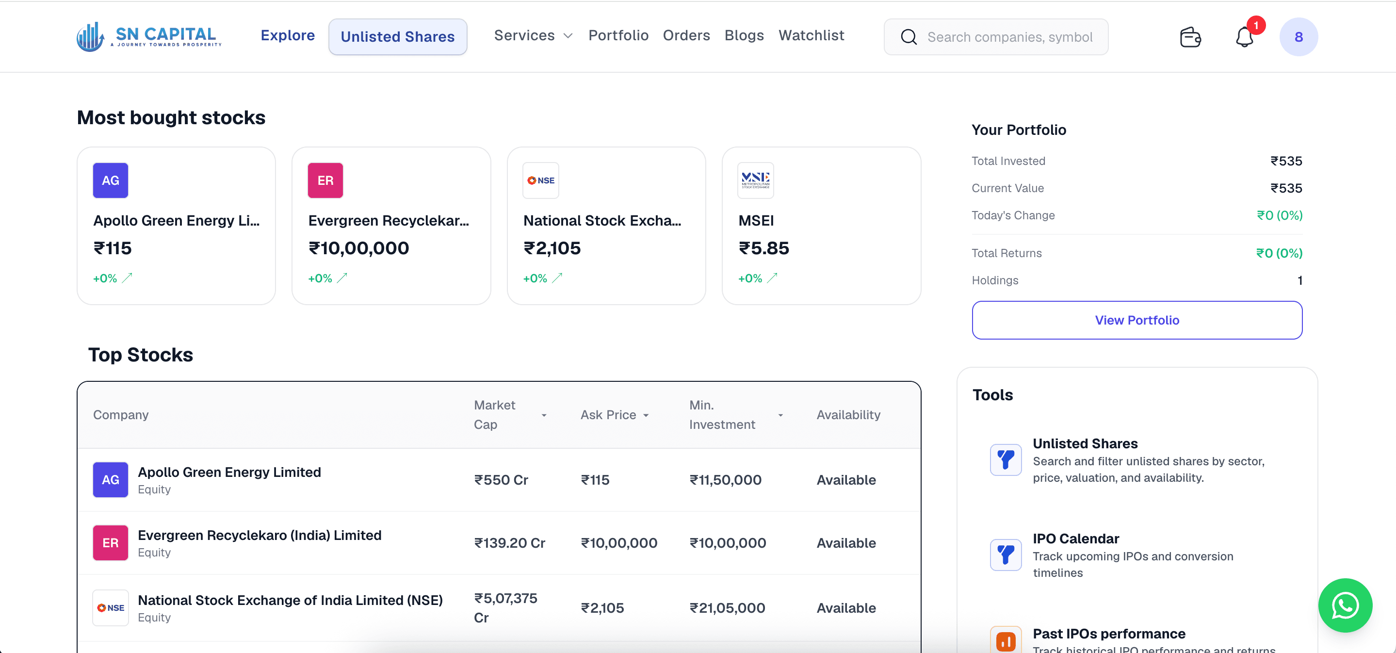 Quick KYC dashboard preview