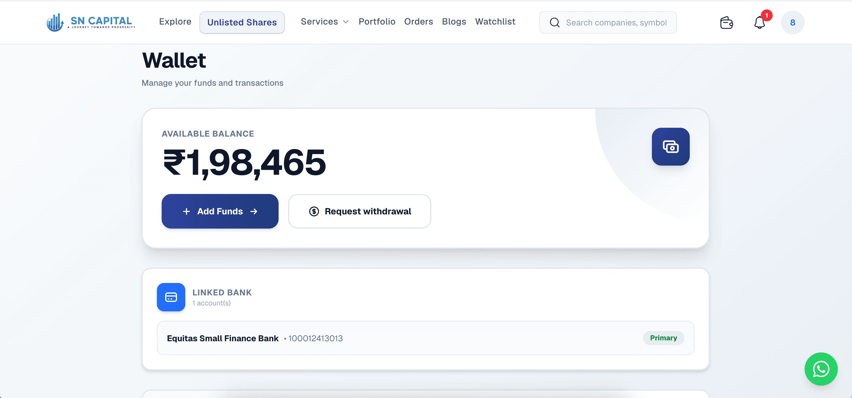 Secure Wallet dashboard preview